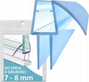 Alsó Ajtóüveg Zuhanykabin Tömítés Páraelszívóval 7 8mm 80CM