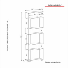 Blok White Walnut könyvtár