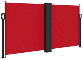 piros behúzható oldalsó napellenző 120 x 1000 cm