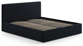 Sötétkék kárpitozott ágytámla 210,5x100 cm Remo – Micadoni