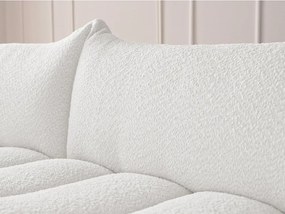 Fehér buklé sarokkanapé (bal oldali-heverő résszel) Azra – Bobochic Paris