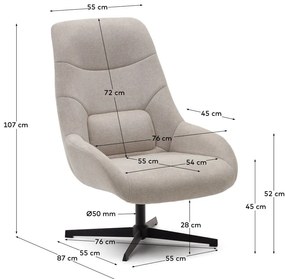 Bézs fotel Celida – Kave Home