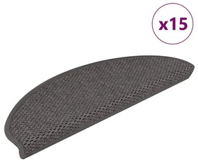 15 db szizál hatású ezüstszínű öntapadó lépcsőszőnyeg 65x21x4cm