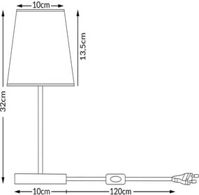 monzana® Lumiere asztali lámpa 32x13x13 cm - szürke