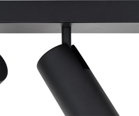 Okos mennyezeti spotlámpa fekete 2-lámpás állítható 2 Wifi GU10 50mm-rel - Renna