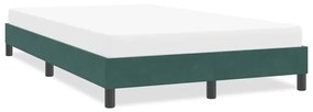 vidaXL ágykeret matrac nélkül Sötétzöld 120x210 cm bársony