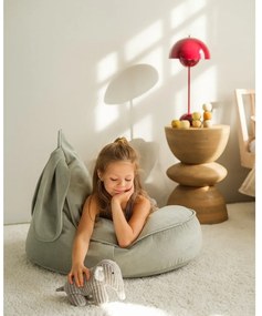 Mentazöld bársony gyerek babzsákfotel Bunny – Wigiwama