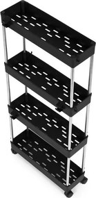 Praktikus kerekes polc - fekete