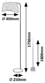 Rabalux 74019 - Állólámpa FARELIA 1xE27/10W/230V