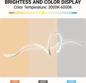 Brilagi - LED dimmelhető kábeles csillár SIGNATURE LED/55W/230V 120x23 cm fehér + távirányító