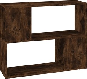 vidaXL füstös tölgy színű térelválasztó könyvszekrény 80 x 24 x 63 cm