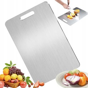 Rozsdamentes Acél Vágódeszka Kétoldalas 60X40CM Könnyen Tisztítható