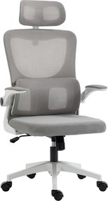 Vinsetto Ergonomikus Irodai Szék, Állítható Karfás Íróasztali Szék, Fejtámla, Dönthető Háttámla, Magasságállítható Forgószék, Számítógépes Szék Derékt