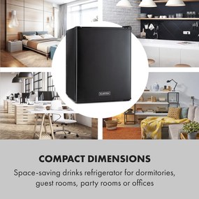 Klarstein Happy Hour 40, mini hűtőszekrény, 40 liter, 5 -15°C, csendes, 23dB, LED világítás, fekete