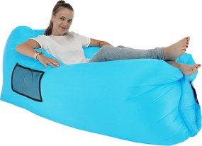 Felfújható babzsák/lazy bag, kék, LEBAG
