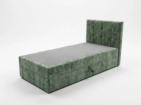 Kárpitozott boxspring ágy DIRELIS VIBE 90x200 cm sötétzöld Matrac: Bonell rugós matrac