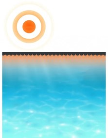 fekete polietilén medencetakaró 450 x 220 cm