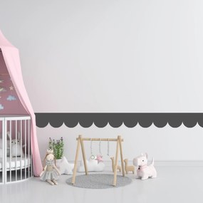 PIPPER. Textil öntapadó tapéta - Mini Ív - Szürke színű Szín: Sötét