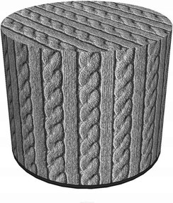 Bertoni codura puff vízálló otthonra és kertbe, henger mintás puff