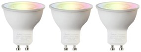 3 darabos intelligens GU10 RGBW LED izzókészlet 5W 350 lm 2200-4000K