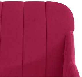 vidaXL bordó bársonypad 110 x 76 x 80 cm