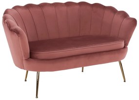 Pad Art-deco stílusban, rózsaszín Velvet anyag/gold chróm-arany, NOBLIN
