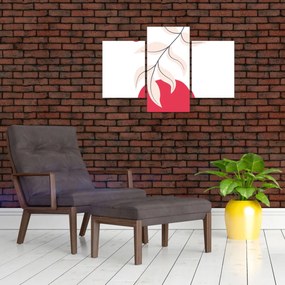 Kép - Rózsaszín virágos absztrakció N⁰2 (90x60 cm)