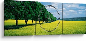 A mező képe egy sikátorral (órával) (90x30 cm)