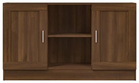 kézműves tölgy színű szerelt fa tálalószekrény 120x30,5x70 cm