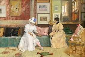 Kép - William Merritt Chase, A Friendly Call, reprodukciók (90x60 cm)