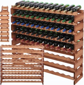 96 palackos könyvespolc 8x12-es moduláris bortartó állvány összecsukható építőkockák