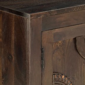 faragott tömör mangófa tálalószekrény 110 x 35 x 70 cm