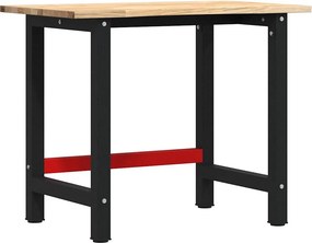 vidaXL tömör tölgyfa munkapad 100 x 60 x 81,5 cm