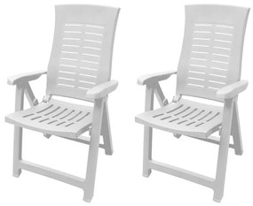 Osnat összecsukható kerti szék Fehér - 2db
