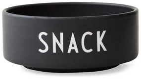 Snack fekete porcelántál, ø 12 cm - Design Letters