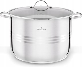 Fazék 20L Rozsdamentes Acél Magas Fogantyú Üveg Fedél Indukciós Gáz