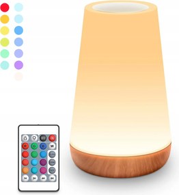 Led Éjszakai Lámpa Többszínű Usb Távirányító Érintőképernyős Tölthető 13 Szín