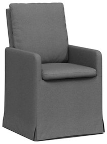 Étkező Székek 2 pcs Sötétszürke 57 x 67 x 98 cm szövet