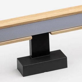 Brilagi-LED fürdőszobai tükörmegvilágítás WOODY MIRROR LED/8W/230V IP44 tölgy/fekete