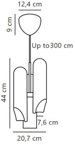DFTP by Nordlux - Csillár zsinóron ROCHELLE 3xGU10/15W/230V