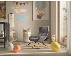 Szürke buklé gyerek hintaszék ROCKY – Vipack