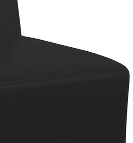 fekete műbőr kanapéfotel 55 cm
