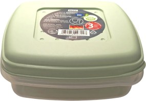 Ernesto Uzsonnás doboz, szendvics snack Transp/zöld (23/G-433)