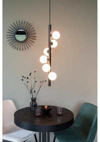 Fekete-fehér dimmelhető függőlámpa üveg búrával ø 28 cm Monica – White Label