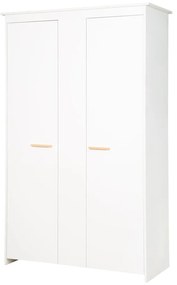 Fehér gyerek ruhásszekrény 119x190x52 cm Anton – Roba
