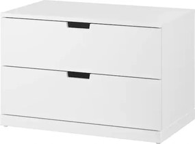 Ikea Nordli komód 2 fiókos fehér 80x54 cm
