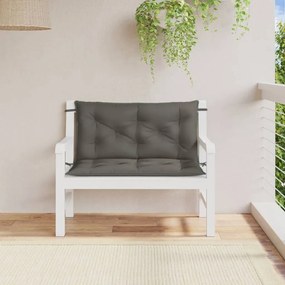 2 db melange sötétszürke szövet kerti padpárna 100 x 50 x 7 cm