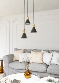 Emibig modern függeszték rosa fekete arany emi1388/3prem