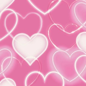 Arthouse Signature 2 Neon Heart Wall pink-rózsaszín szíves papír tapéta – 100222AH