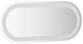 ovális LED-es fürdőszobai tükör 70 x 30 cm